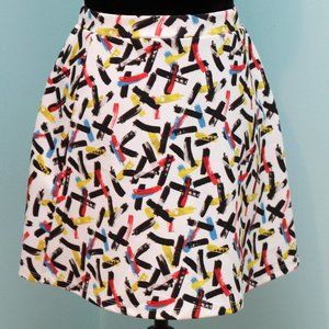 Atmosphere A-line mini skirt '80s black size 10